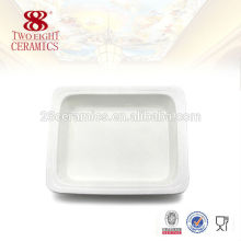 Wholesale ceramic white dinner buffet plate serving square dishes